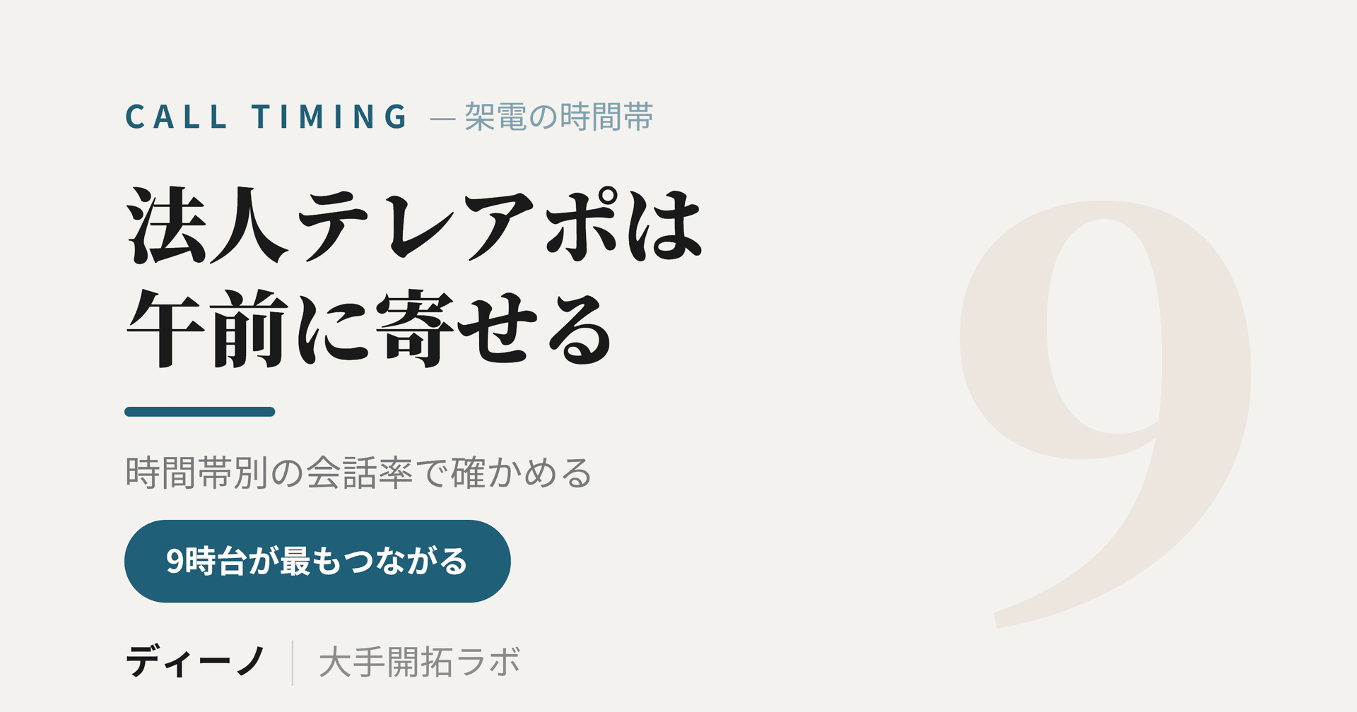 法人テレアポがつながる時間帯は午前｜架電データで見る時間帯別の会話率