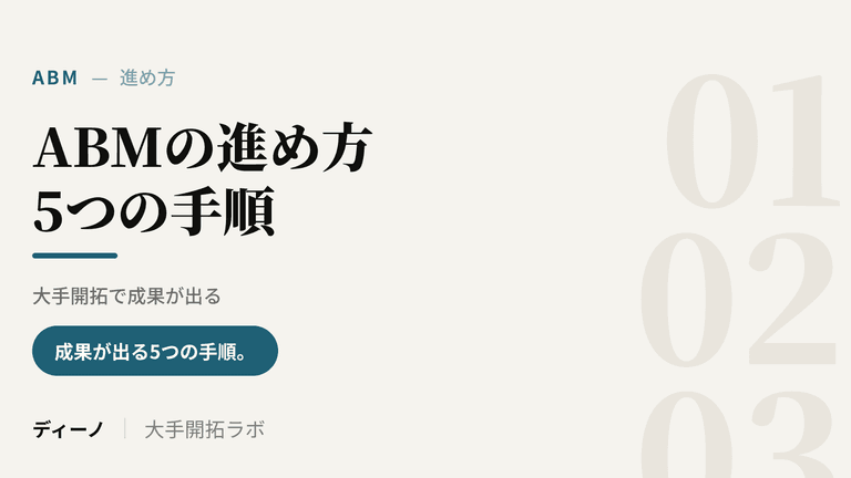 ABMの進め方｜大手開拓で成果が出る5つの手順